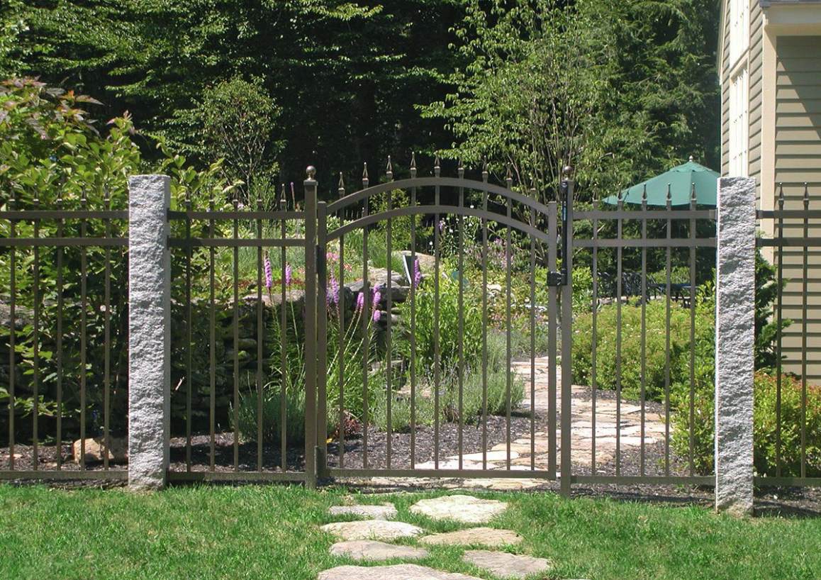 Ornamental aluminum arched gate
